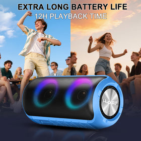 Hupoaf Bluetooth Speaker portable design with lanyard for on the go