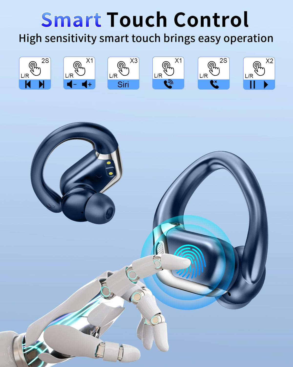 Hupoaf charging case LED indicator shows real-time power status.