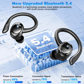 Hupoaf Earbuds provide up to 50 hours of total battery life with charging case