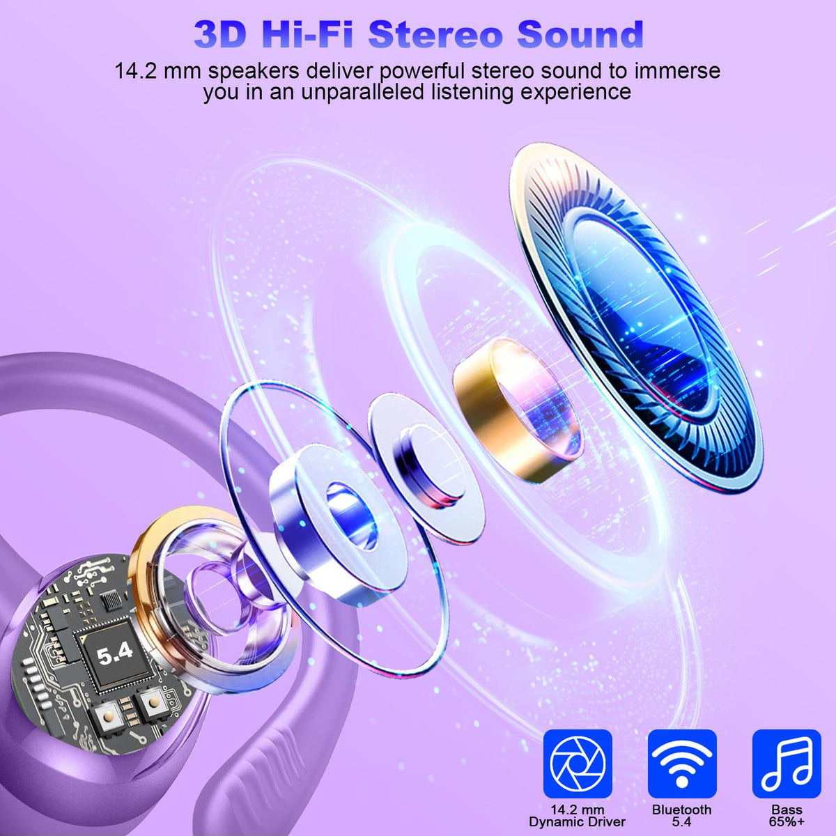 Hupoaf close-up of silicone earhook and texture, shows comfort and secure fit benefit