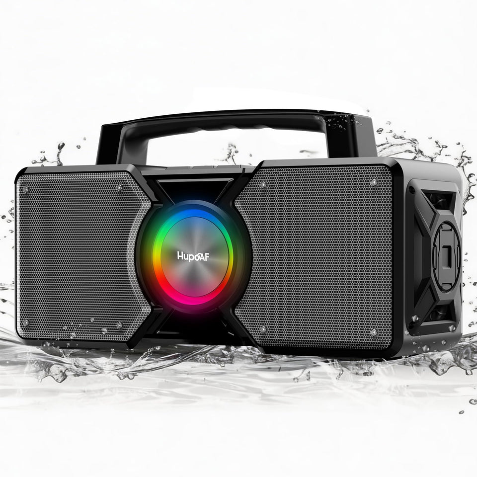 Hupoaf rugged outdoor speaker design for weather-ready listening on hikes.