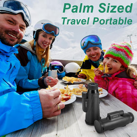 HURYSIN monocular with case and strap showing ready-to-travel convenience