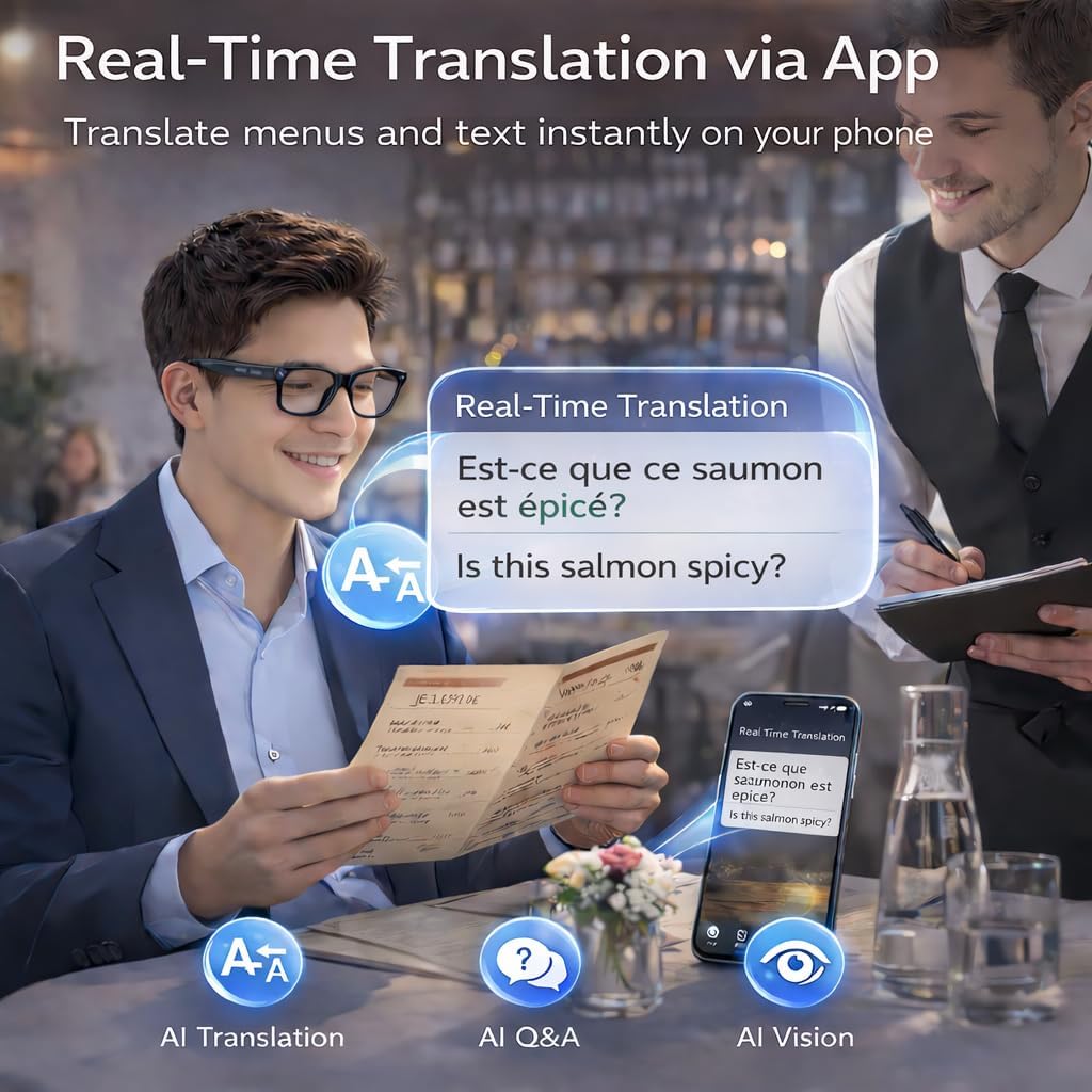 HUSHVANE touch-control glasses for easy operation on the move.
