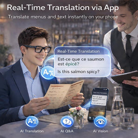 HUSHVANE touch-control glasses for easy operation on the move.