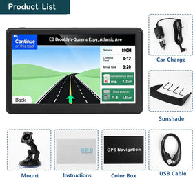 HUTNVEA held in hand to show compact 7-inch size for portable navigation