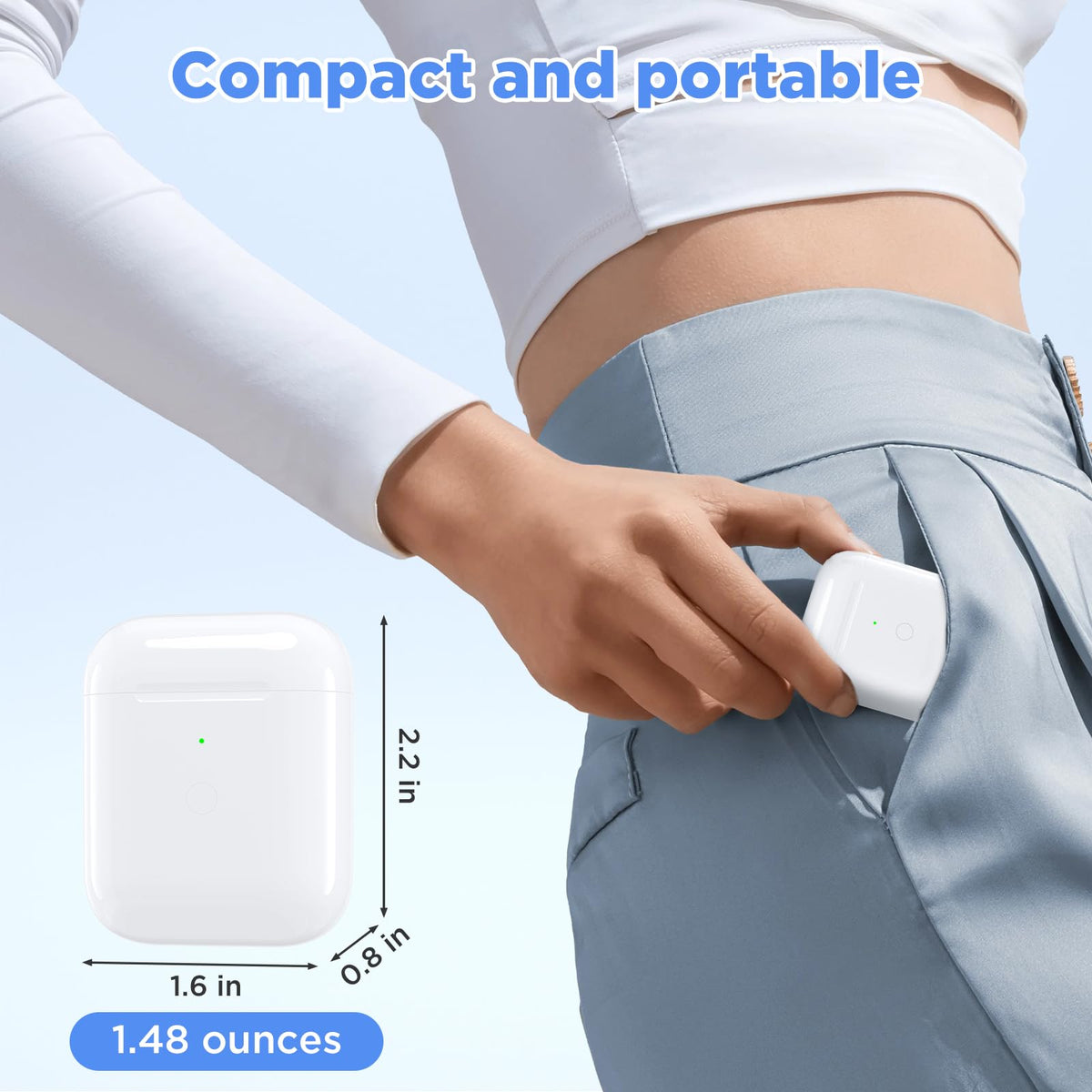 Huunad AirPods compatibility with A1722, A1523, A2031, A2032 models.