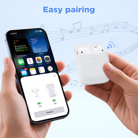 Huunad AirPods travel-friendly compact case for on-the-go charging.