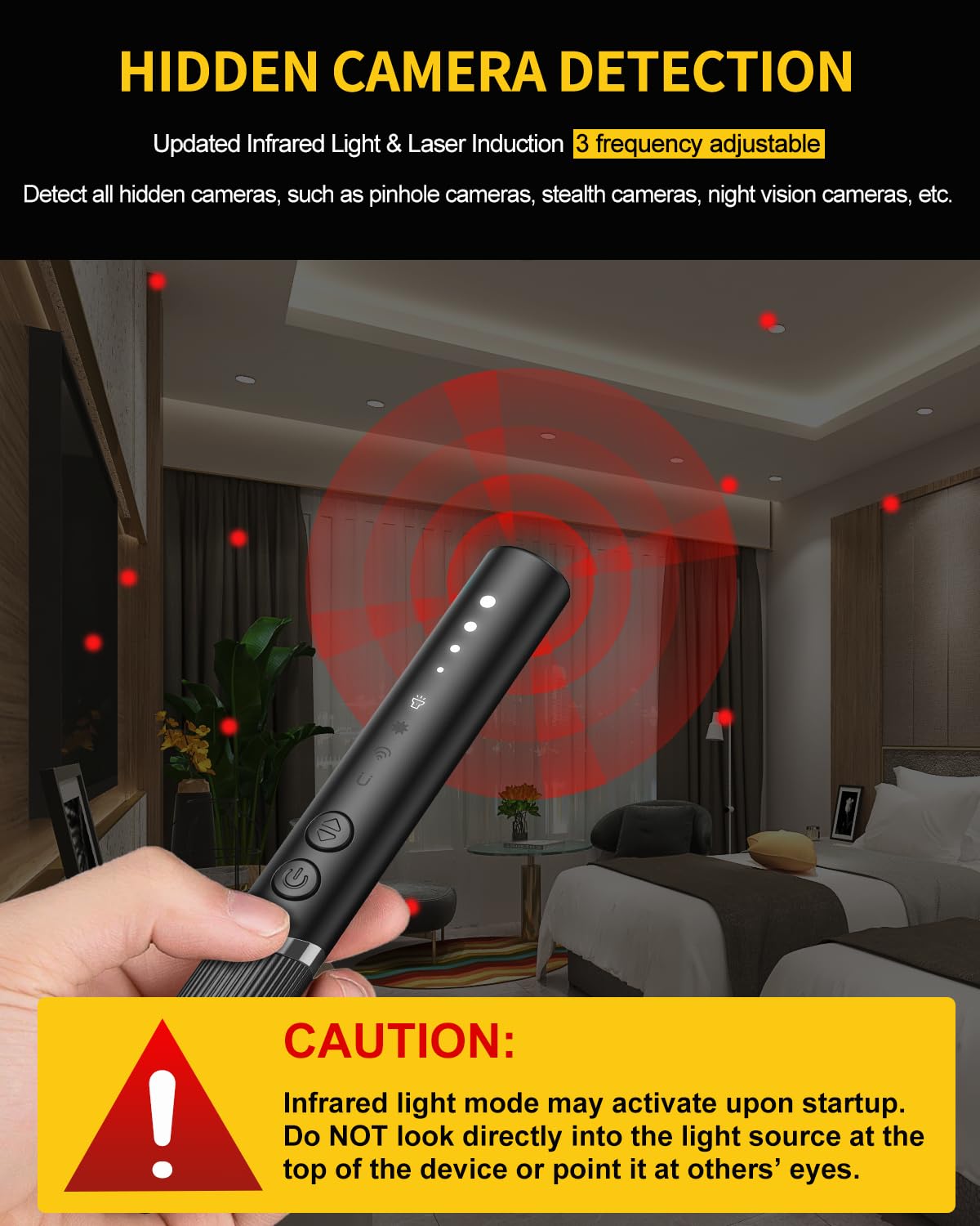 HUYNL KT3 GPS tracker detector identifies magnetic devices quickly