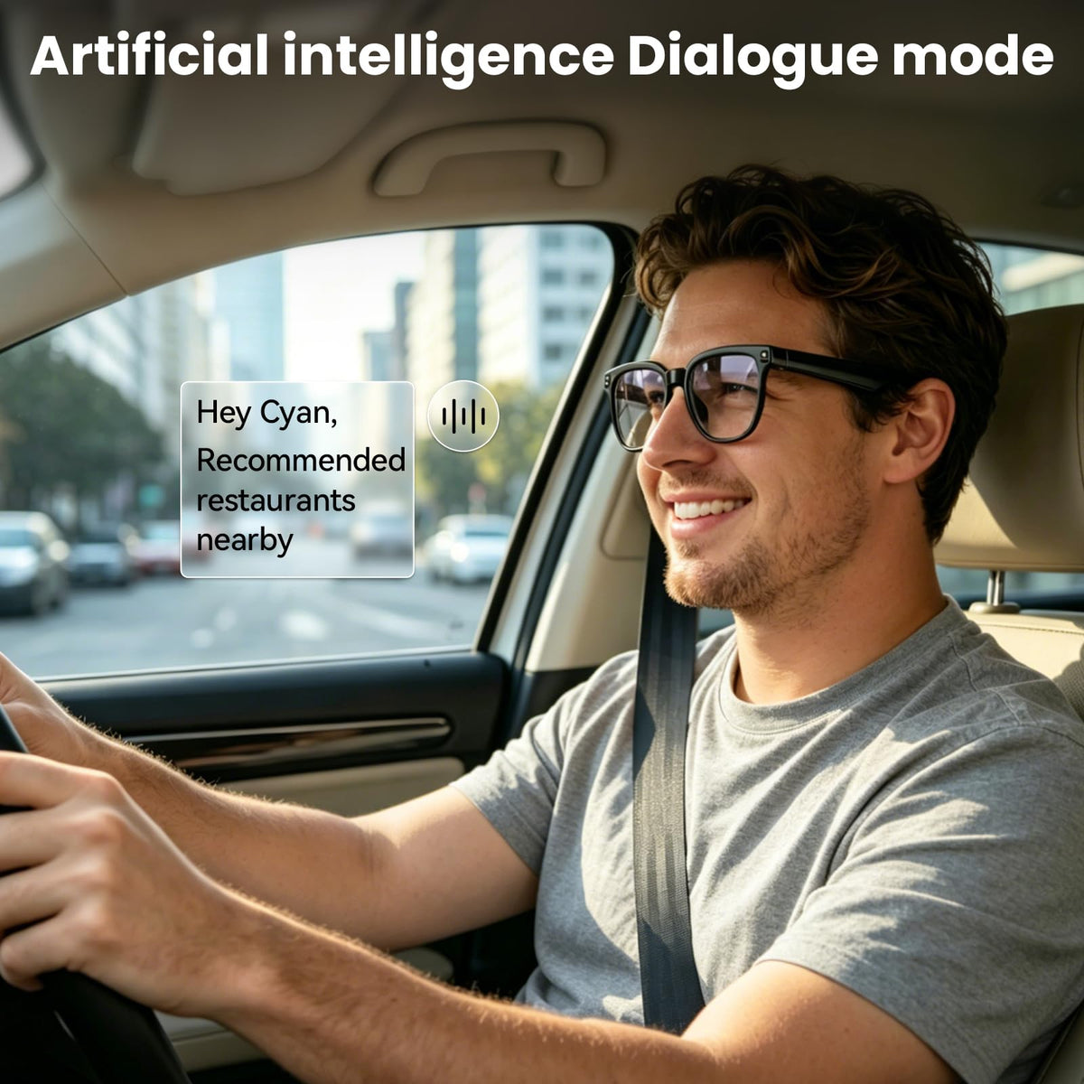 Hwagol Smart Glasses feature dual mics for clearer calls and music.