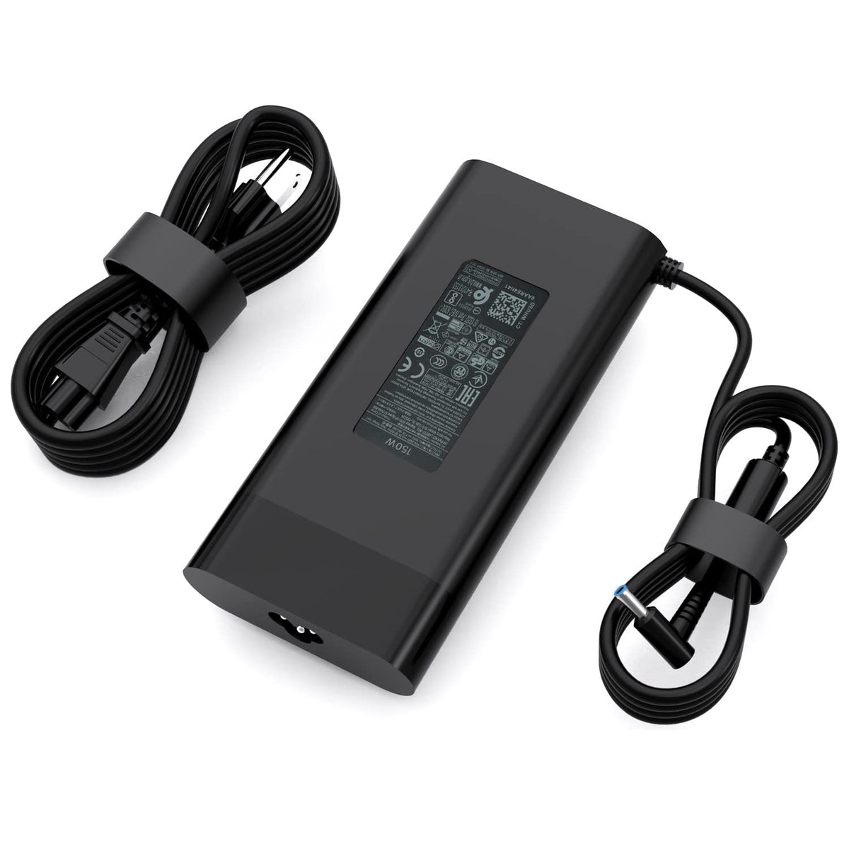 HXHTEC front view of 150W adapter showing compact design and branding benefit reliable power