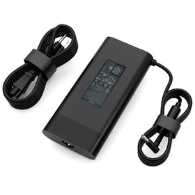 HXHTEC front view of 150W adapter showing compact design and branding benefit reliable power