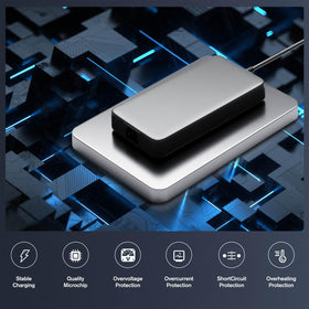 HXHTEC slim adapter side profile highlighting compact design for easy travel benefit