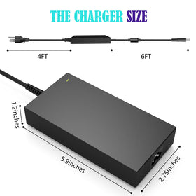 HXHTEC power label detail with 19.5V 9.23A specs for accurate device matching benefit