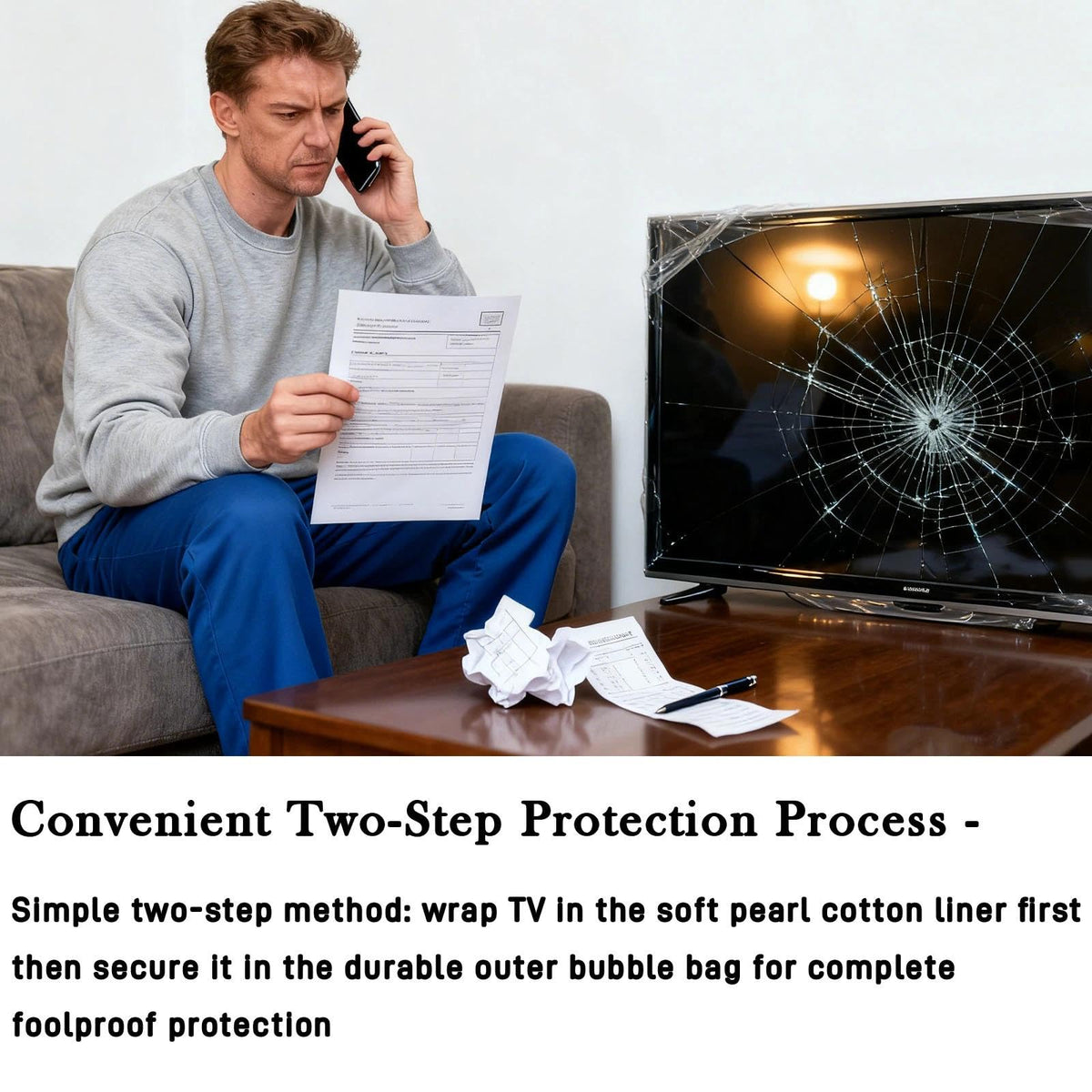 Hxszk two-step packing method simplifies sealing for fragile items.