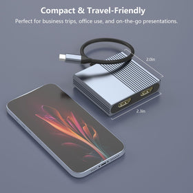 Hxwlo durable metal housing provides stable connectivity on desks