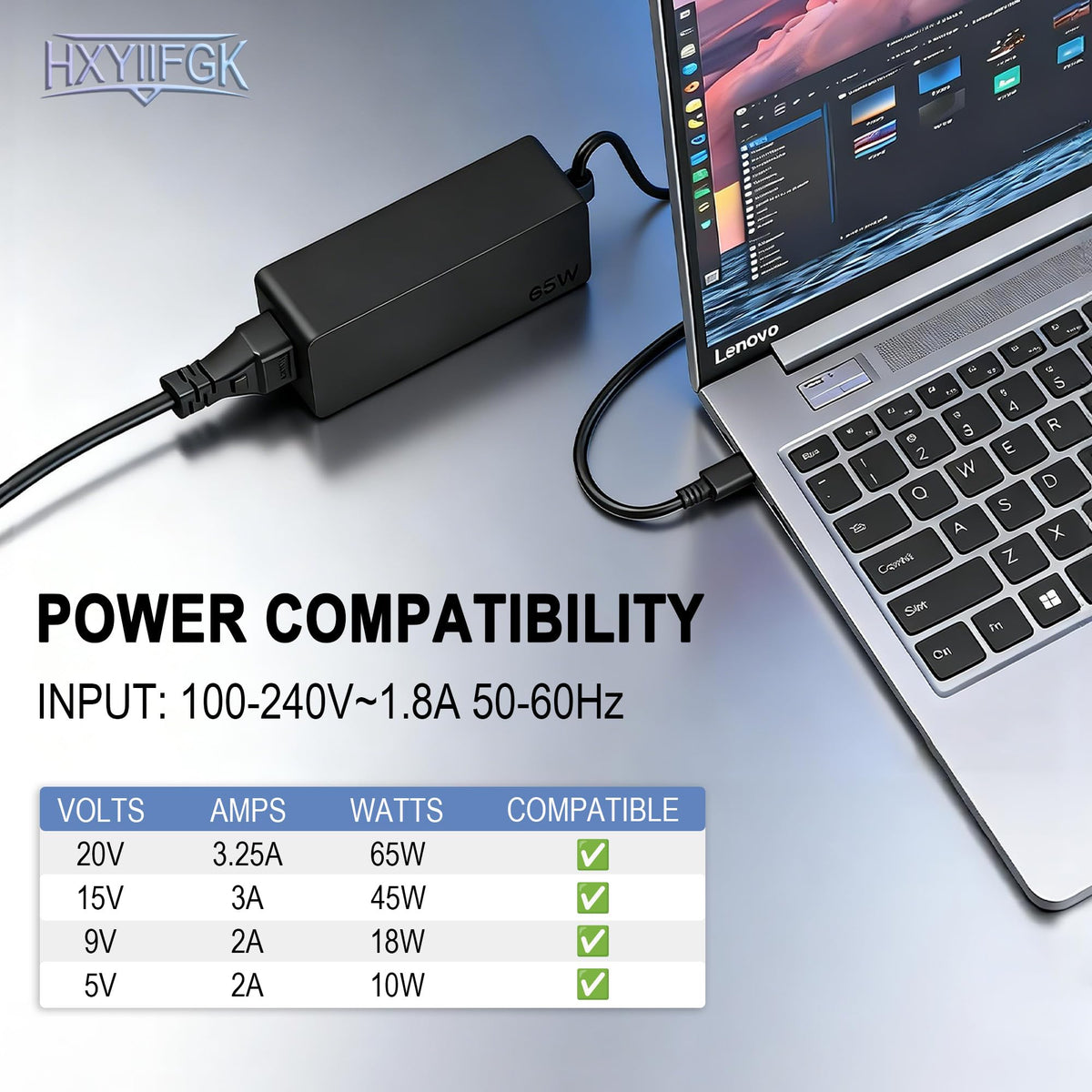 HXYIIFGK Included AC cable ensures immediate setup.
