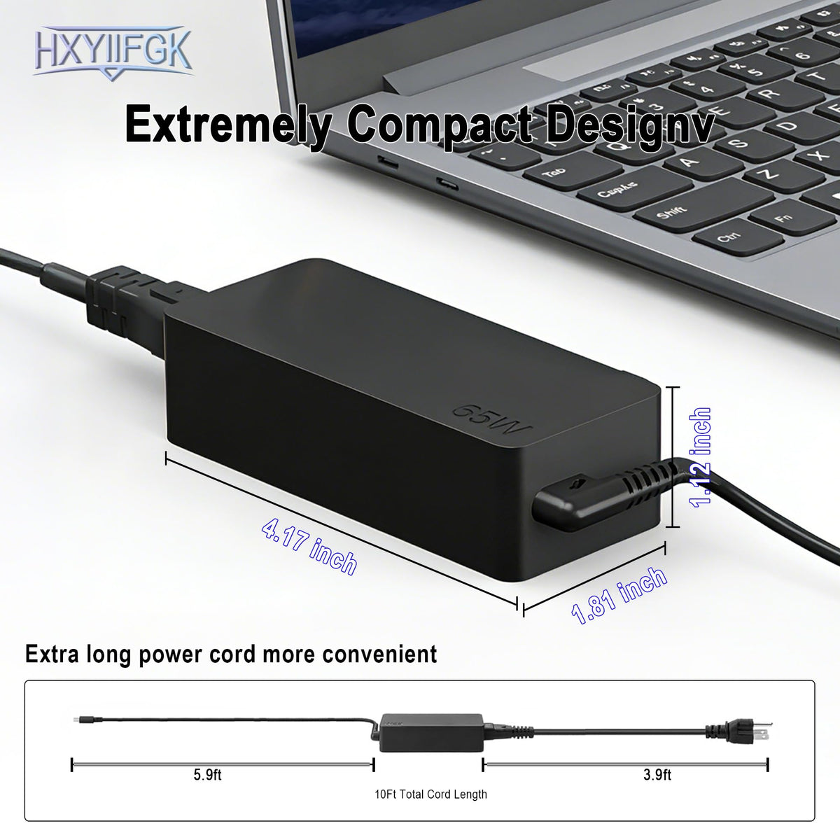 HXYIIFGK USB-C PD charger delivers optimal voltage for versatile devices.