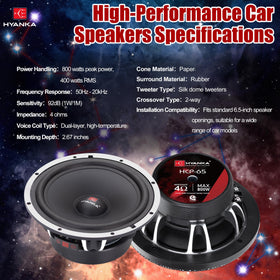 HYANKA HCP-65 installed in a car door showcasing versatile 6.5-inch fit.