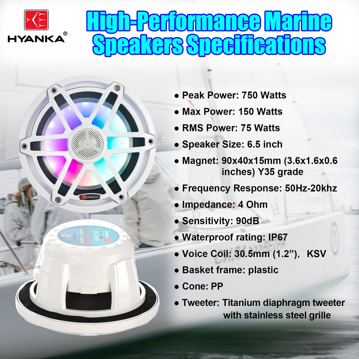 HYANKA HMS-65 IP67 waterproof design resists water, dust, and salt spray