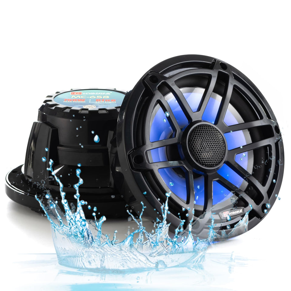 HYANKA MC-65B front view marine speaker showcases full-range sound and rugged build.