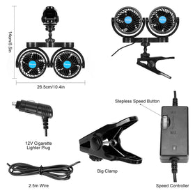 Hynoo 2.5m cigarette lighter cable plugged in for easy in-car placement