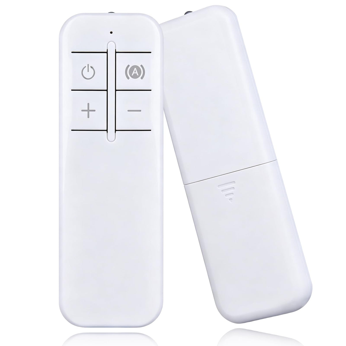Hyparade replacement remote pair front view showing ergonomic shape and clear buttons, fast replacement