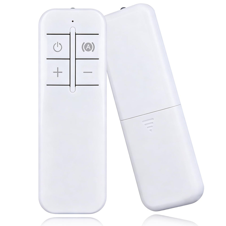 Hyparade replacement remote pair front view showing ergonomic shape and clear buttons, fast replacement