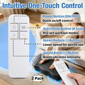 Hyparade remote held in hand to show comfortable size and lightweight design for easy handling