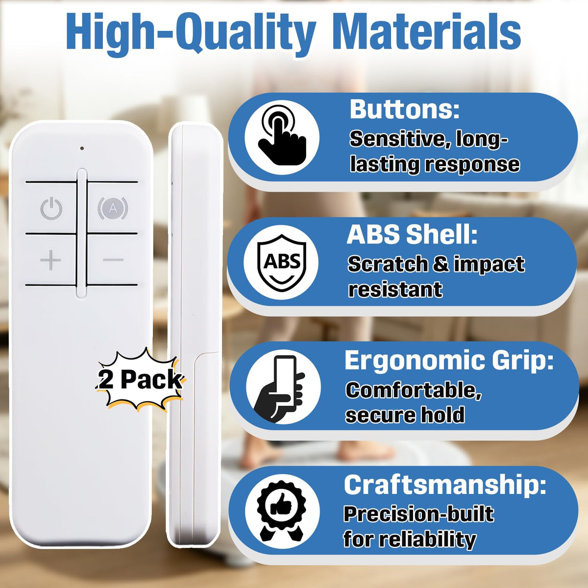 Hyparade remote pointed at vibration plate sensor to illustrate strong infrared signal and reliable control