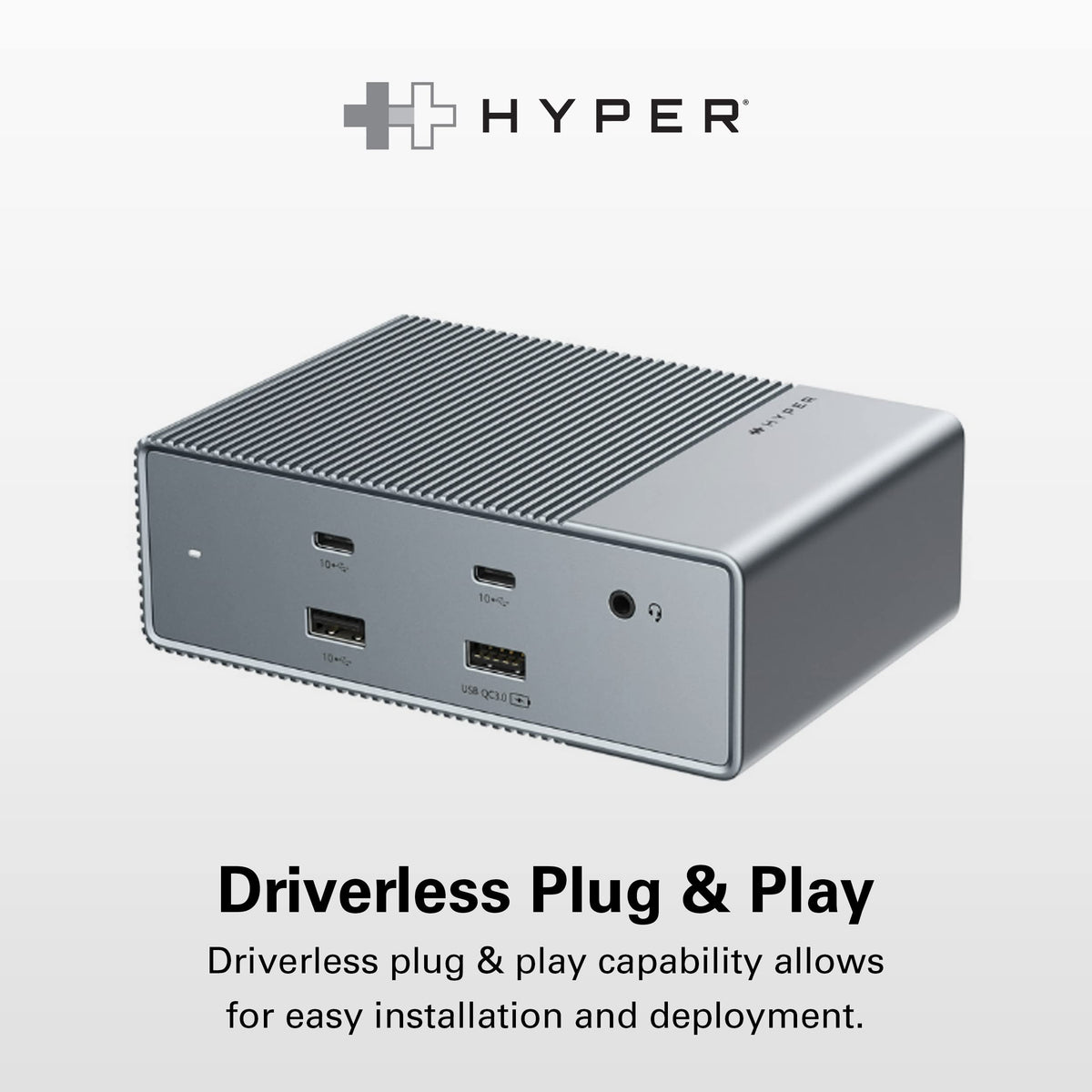 HyperDrive Dock plug-and-play setup for quick deployment.