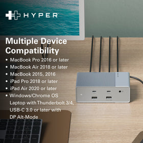HyperDrive Dock TOSLINK audio input/output for clear sound.