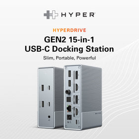 HyperDrive Dock triple-extended displays provide expansive workspace.