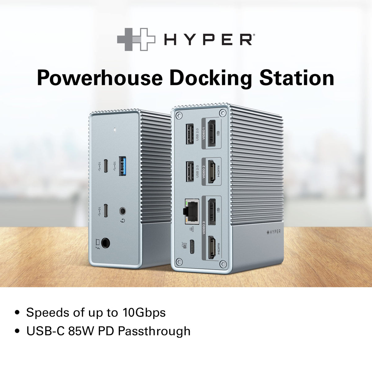 Gigabit Ethernet port on HyperDrive GEN2 powering stable online sessions.