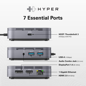 HyperDrive Thunderbolt 4 dock powers a 4K60Hz monitor with crisp detail