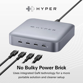 HyperDrive Thunderbolt 4 Hub top view highlighting sleek workspace docking.