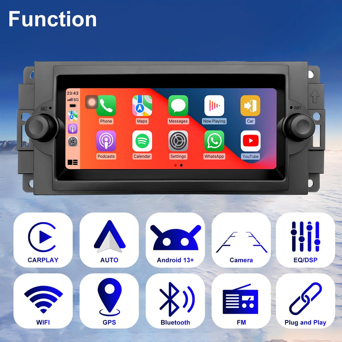 Hyperego HD backup camera view for Jeep Grand Cherokee.
