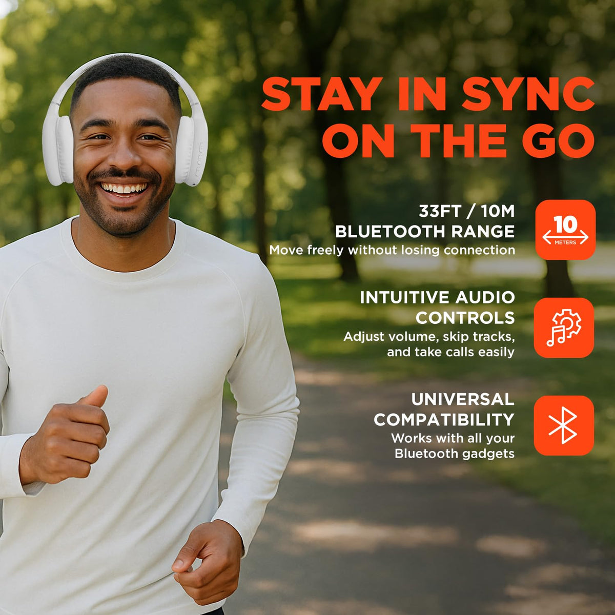 HyperGear adjustable padded headband for long listening sessions