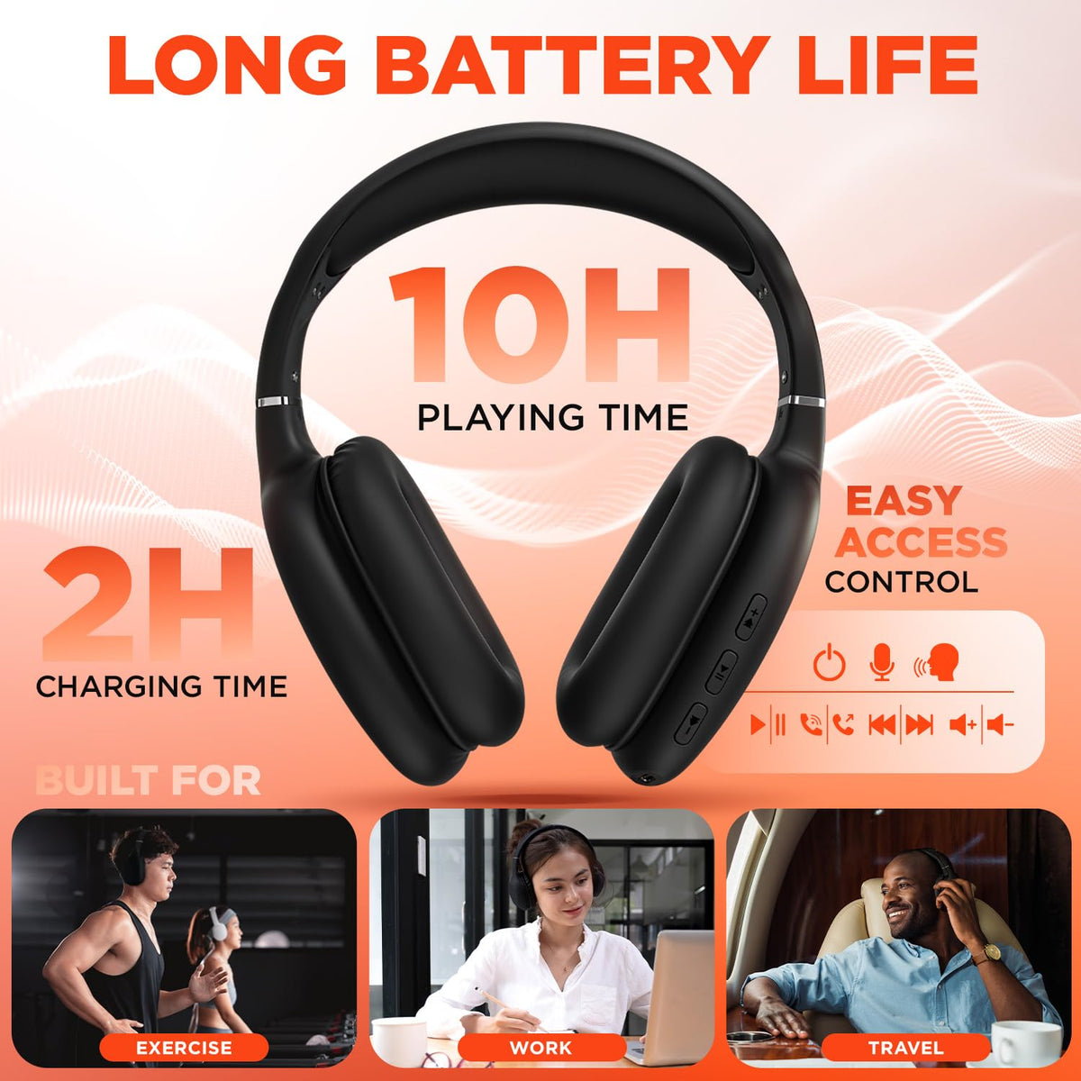HyperGear built-in mic for hands-free calls and quick online meetings.