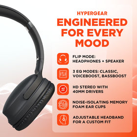 HyperGear close-up of 40mm driver detail highlighting clear sound performance