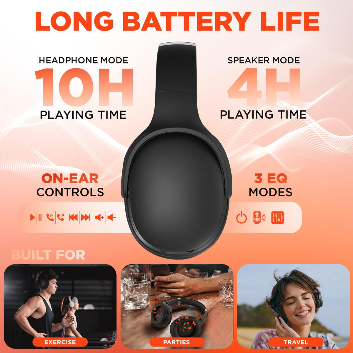 HyperGear folded on a backpack showing compact size and travel-friendly benefit