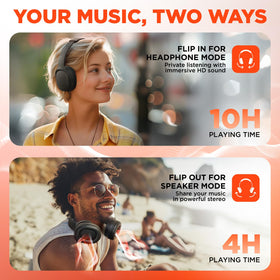 HyperGear inward ear cup mode illustrating private listening and noise focus