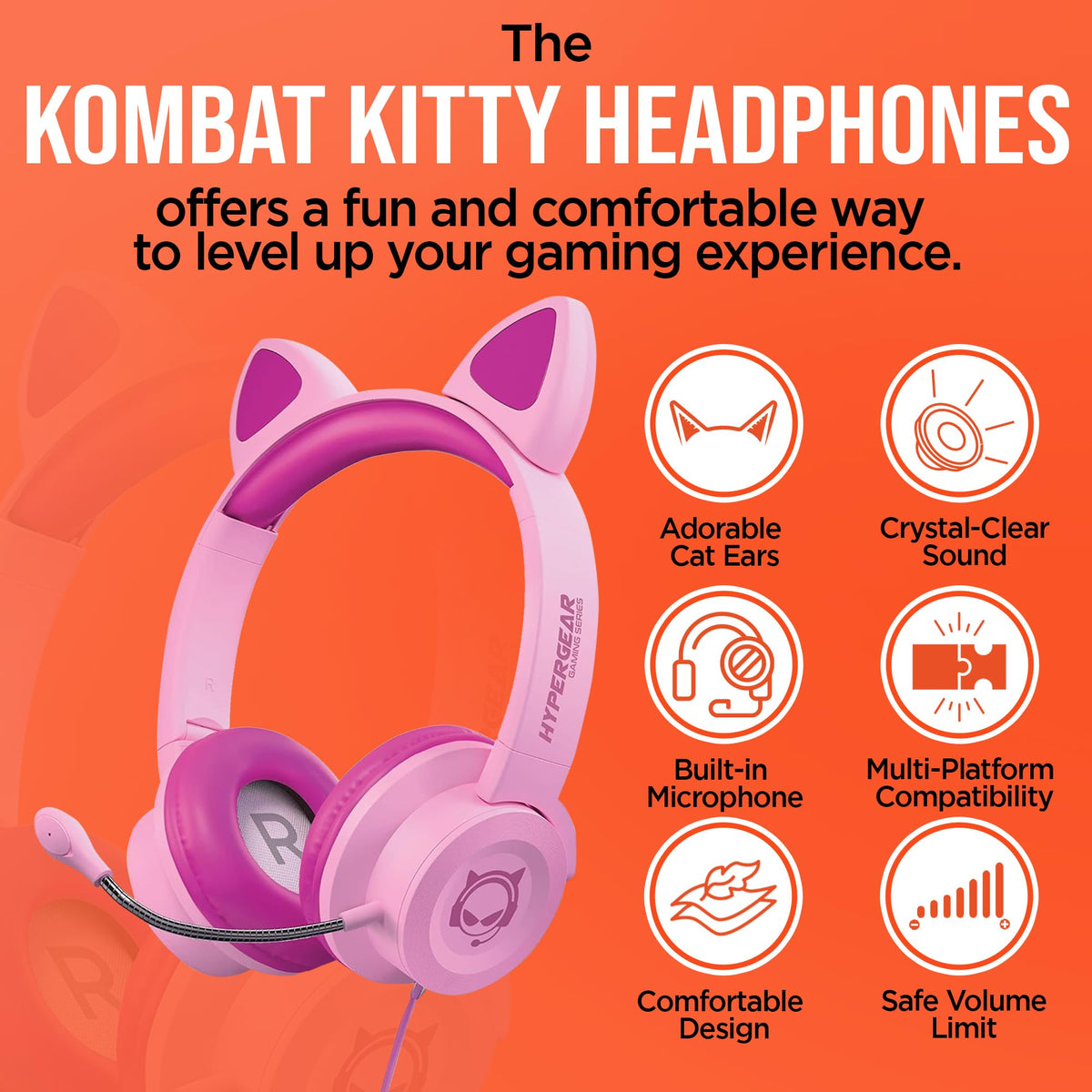 HyperGear Kombat Kitty lightweight design for comfortable all-day wear.