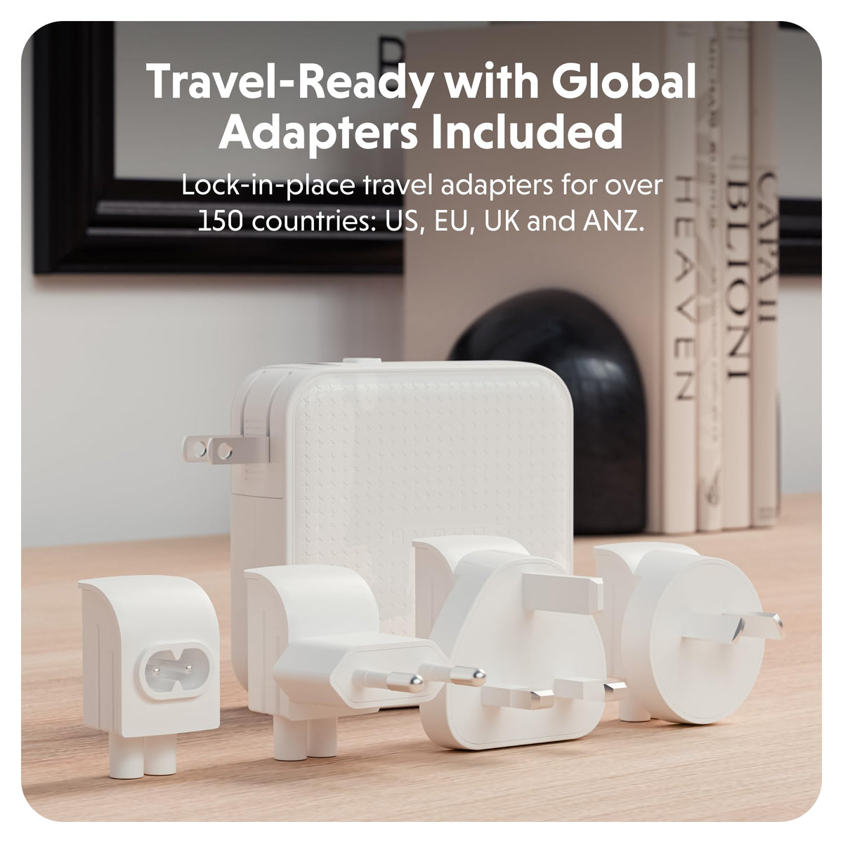 HyperJuice compact form factor fits in a backpack or sleeve.
