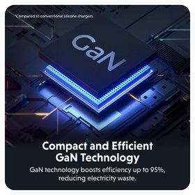 Hyper charger powering a laptop illustrating fast charging capability for work on the go
