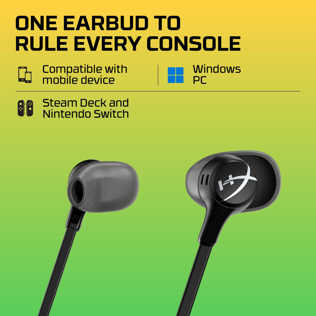 HyperX Cloud Earbuds II low-profile 90° plug detail preventing snags and reducing strain