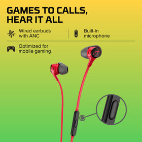 HyperX Cloud Earbuds II includes four ear tip sizes for a secure, comfortable fit.