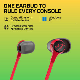 HyperX Cloud Earbuds II includes a 3.5mm plug for broad device compatibility.