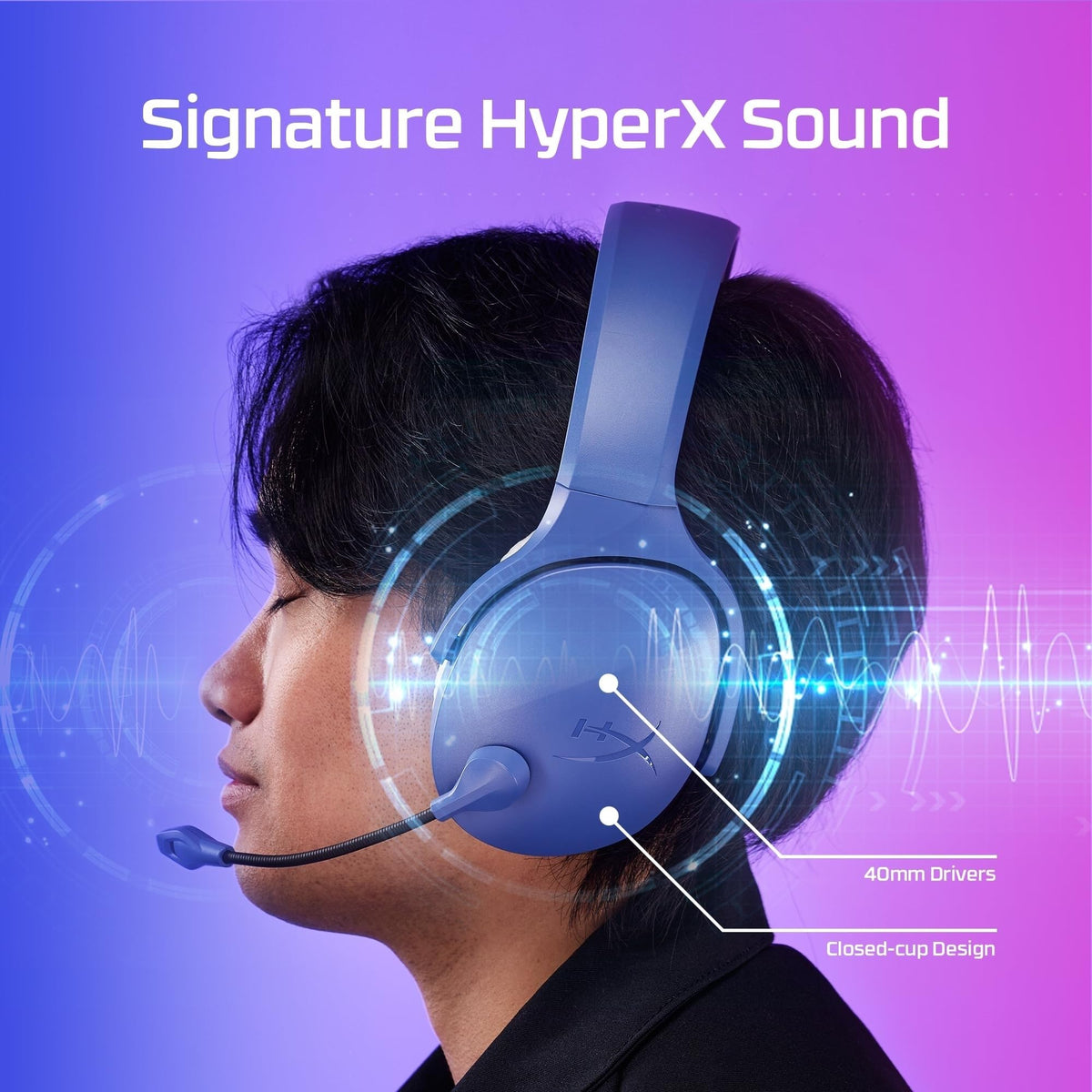 HyperX Cloud Jet swivel mute mic ensures clear chat during quick rounds