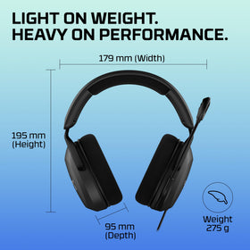 HyperX Cloud Stinger 2 Core microphone detail showing swivel-to-mute function for instant privacy