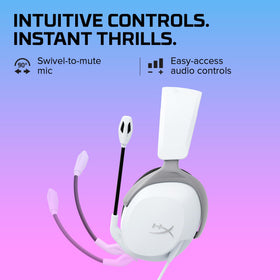 HyperX microphone swivel-to-mute showing quick muting benefit